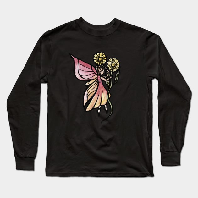 Flower Fairy Long Sleeve T-Shirt by bubbsnugg